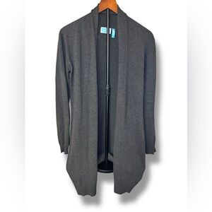 Survival Women's Gray Open Front Calf Length Cardigan‎ Sweater Sz Sm EUC